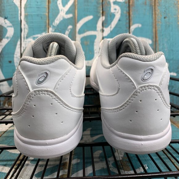 NEW Asics Cheer 8 White/Silver Cheerleader Athletic Shoes Q654Y Womens Size 8 - Picture 5 of 10